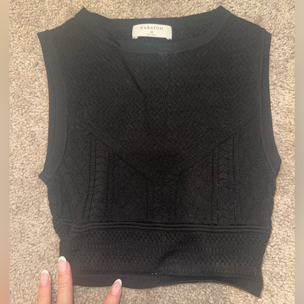 Aritzia/Babaton high neck black crop